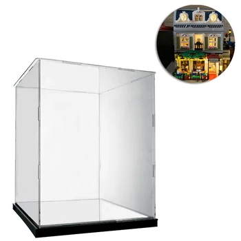 

Building Block Acrylic Dustproof Display Box Show Box for Street View Series Paris Restaurant 10243 Black Bottom Type