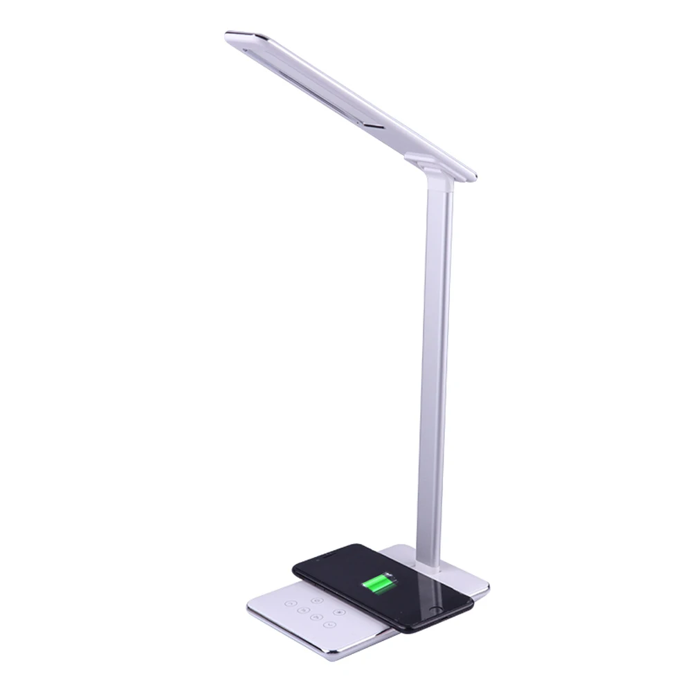  LED Table Wireless Charging Desk Lamp For Iphone 11 Pro Samsung Xiaomi Huawei Multi-Function Desk L