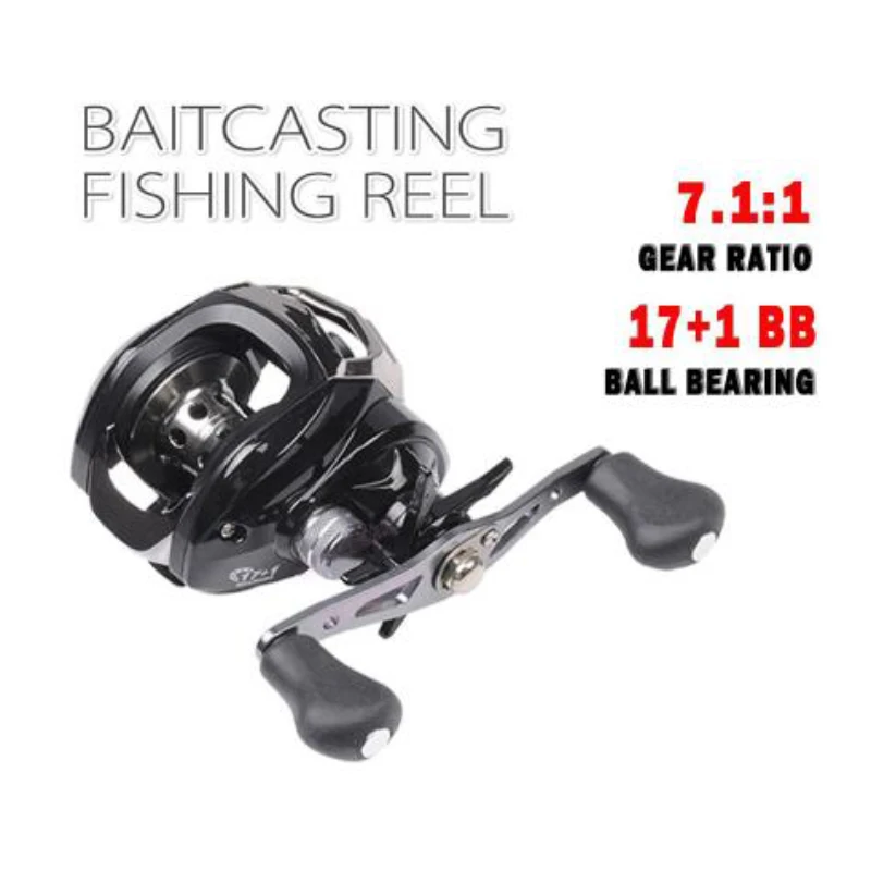 

Q&L 17+1BB 8.1:1 8kg Carretilha de pesca New low profile reel bait casting Fishing reel baitcasting Fishing reels