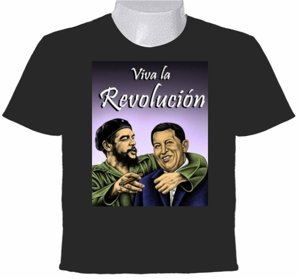 Футболка Hugo Chavez Y El Che Guevara-Viva La Revolucion-Venezuela-летняя футболка | Мужская одежда