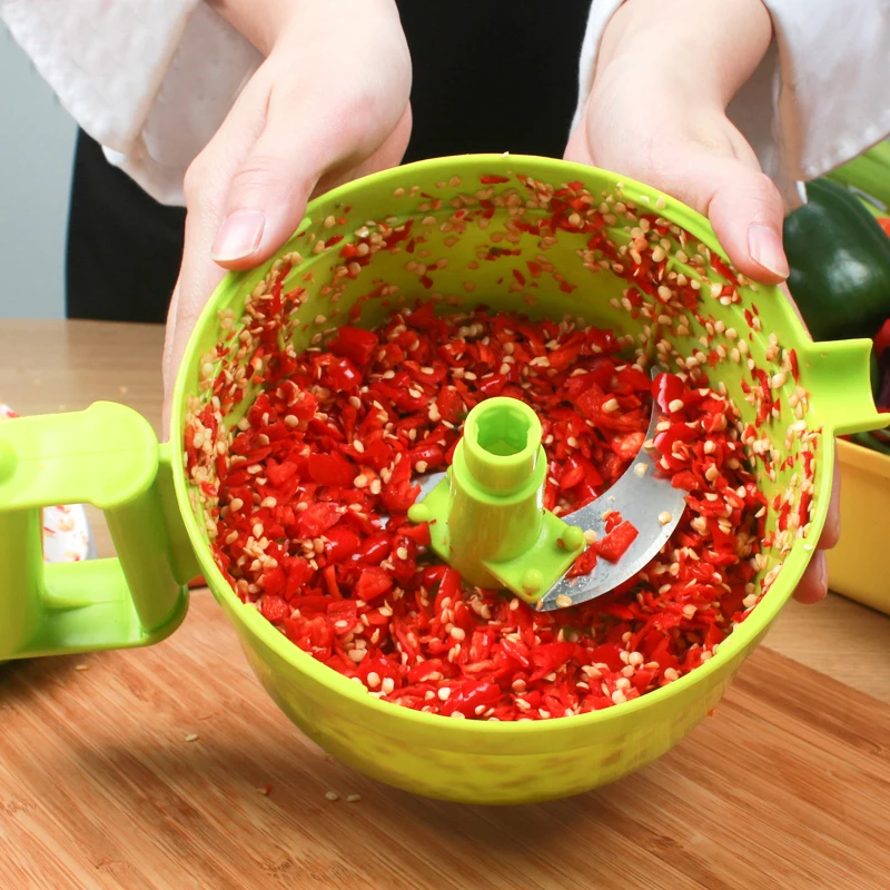 Multi-function Meat Grinder Vegetable Chopper Kitchen Manual Food Processor Household Quick Shredder Green Cutter Egg Blender