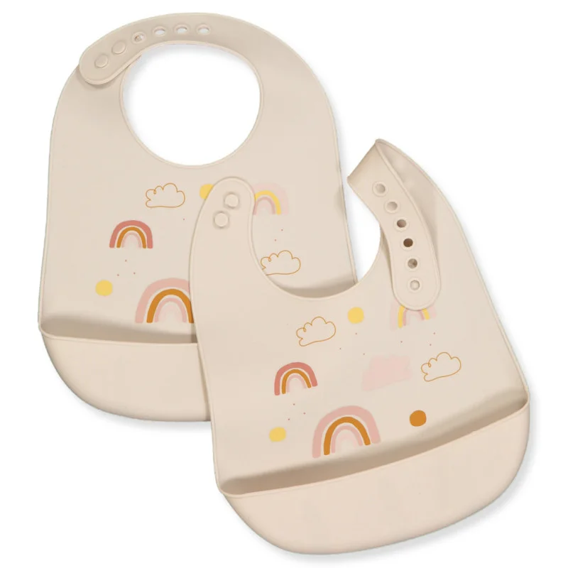 Детские нагрудники с принтом в стиле Ins водонепроницаемые Мягкие силиконовые