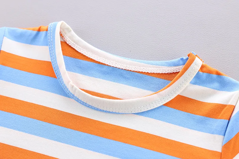 LJW 2022 Cartoon infant Suits Baby Clothing Set for Boys Girls Cute Summer Casual Clothes Set Striped Top+Shorts Kids Clothes Baby Clothing Set near me