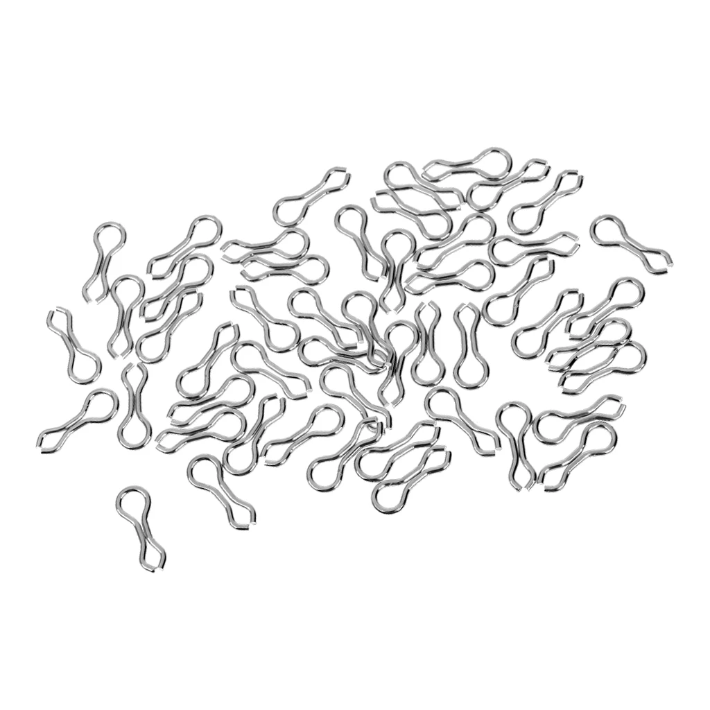 50 Pieces Fishing S / M / L Alloy Long Sinker Eyes Eyelets for Lead Weight Molds