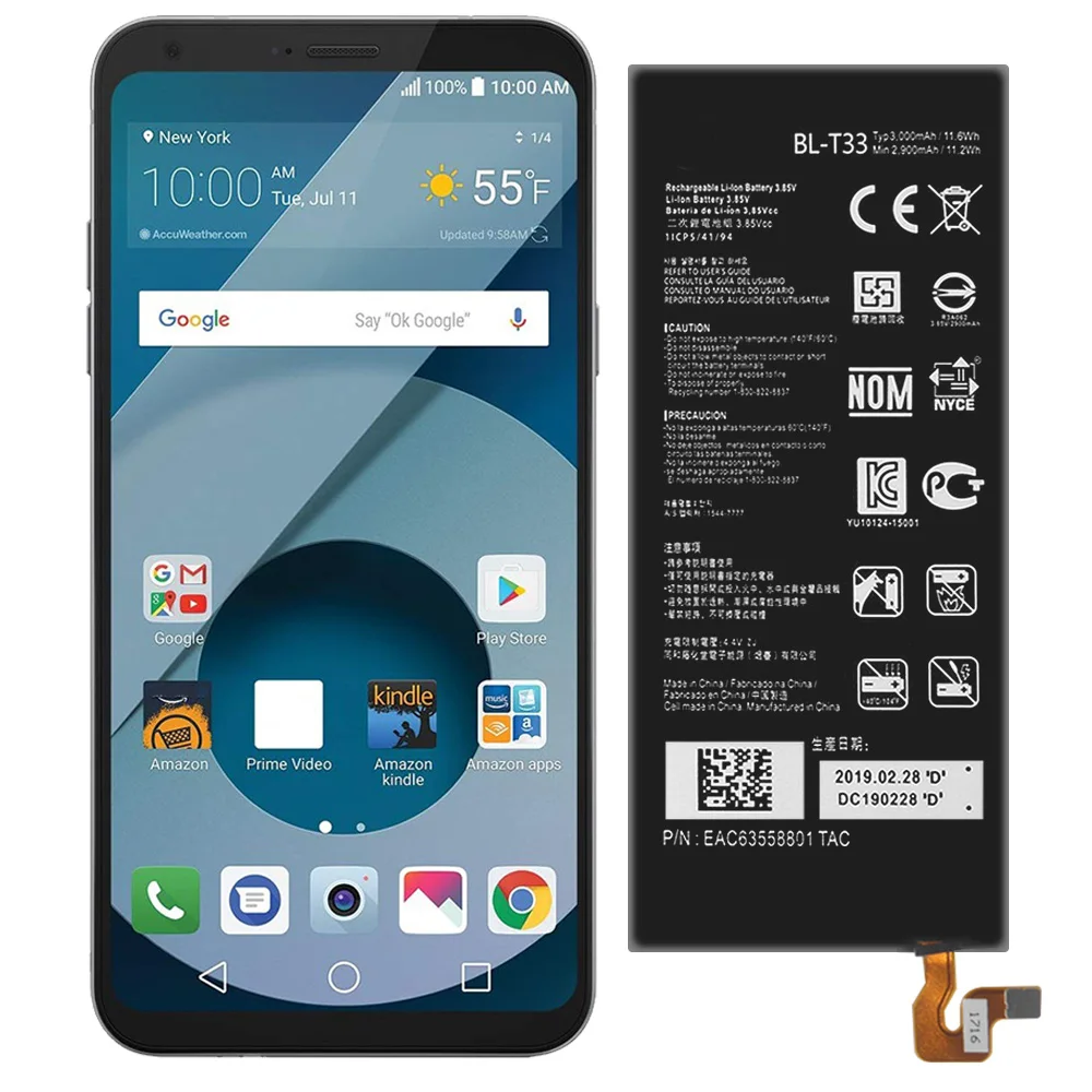 Аккумулятор BL-T33 для LG Q6 M700 M700A M700N M700Y LGM-X600L | Мобильные телефоны и аксессуары