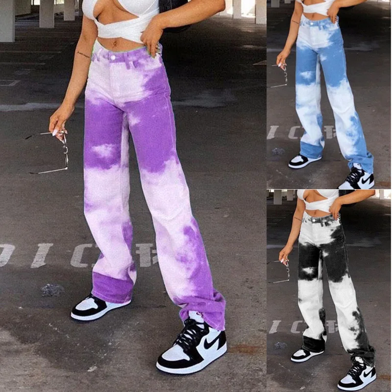 

Women Pants Autumn 2020 New Fashion Loose Long Tie-Dye Pants Lady Trousers Sweatpants Streetwear