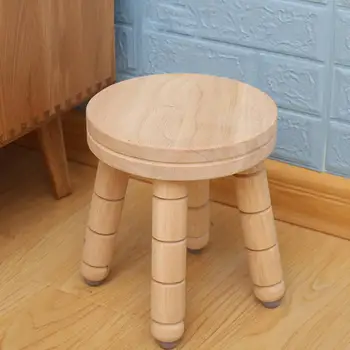 

Multiple Purposes Plant Stand Rubber Solid Wood Stool Succulent Pot Holder Potted Plant Stand For Bedroom Gardening