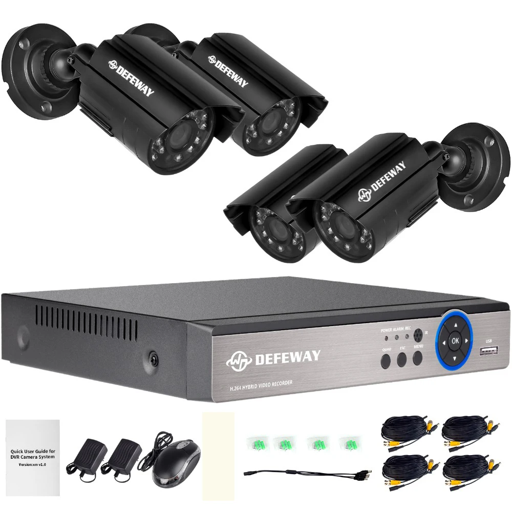 DEFEWAY 8CH 1080N HDMI DVR 1200TVL 720P HD наружная камера безопасности система 8 каналов