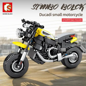 

HIPAC SEMBO 270+ PCS Ducadi Motorcycle Building Blocks Technic Motorbike Model DIY Bricks Gifts Toys for Children Boys City Cars