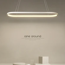 Restaurant lamp chandelier simple modern led office lamp creative personality Nordic lamp white / black remote control dimming