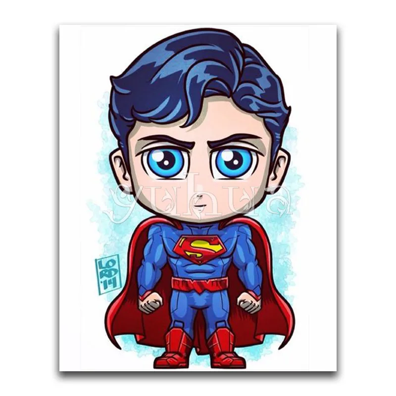 5D алмазная живопись мультфильм Marvel DC super hero Goku полная квадратная Алмазная вышивка крестиком полная круглая Алмазная мозаика распродажа - Цвет: 6