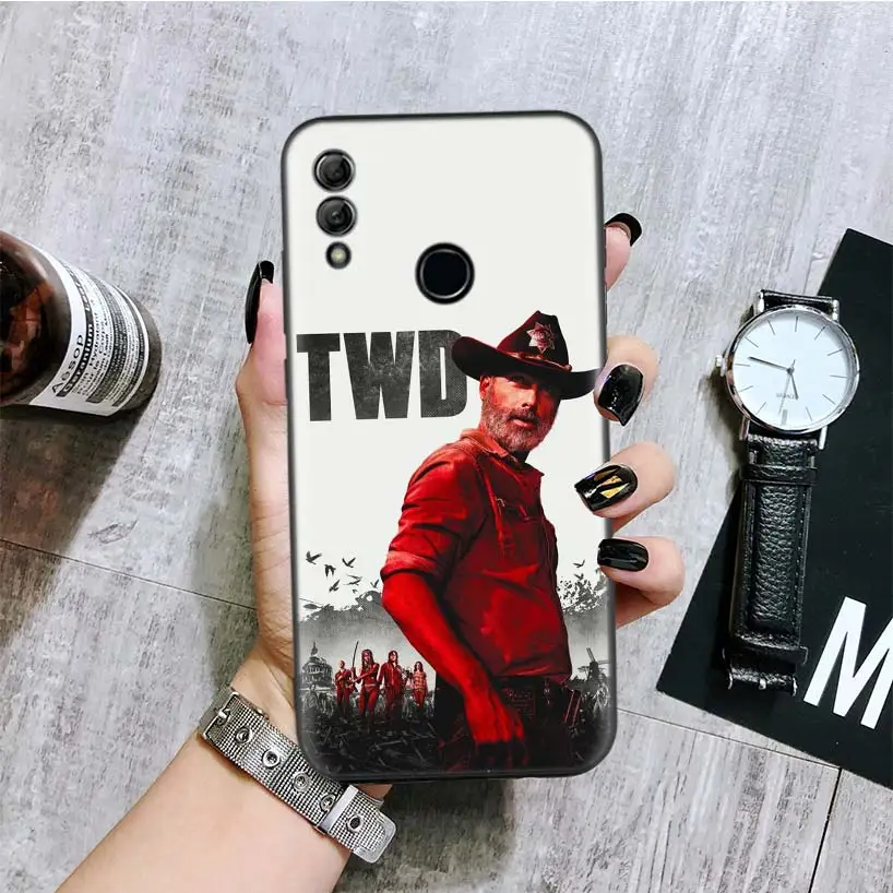 Ходячие мертвецы TWD черная крышка чехол для телефона для huawei Y9 Y5 Y6 Y7 Honor 10 9 Lite 9X8X8 S 8A фотоаппаратов моментальной печати 7S 7A 10i 20i V20 Coque Капа - Цвет: BA293-5
