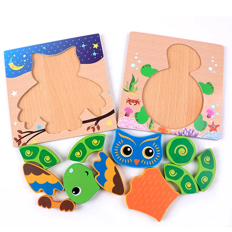 Montessori Materials Clever Board Montessori Educational Wooden Toys For Children Owls 3D Puzzles for Toddlers Baby Teaching Aid Montessori Materials Clever Board Montessori Educational Wooden Toys For Children Owls 3D Puzzles for Toddlers Baby Teaching Aid