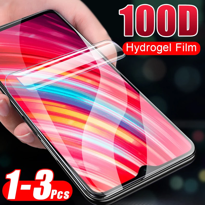 3 шт. 100D Защитная Гидрогелевая пленка для Xiaomi Redmi 4X 5A 5 Plus 6A 7 Pro 7A Note 8 6 защита экрана