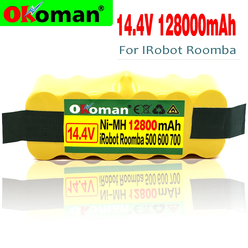 

High Capacity 12800mAh 14.4V Battery For iRobot Roomba Vacuum Cleaner 500 530 540 550 620 600 650 700 780 790 870