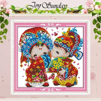 

Chinese wedding (2) Patterns Counted Cross Stitch DIY 11 14CT Cross Stitch Set Wholesale Cross-Stitch Kits Embroidery Needlework