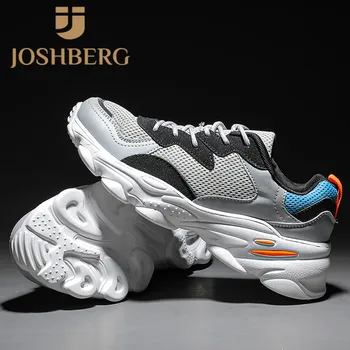 

JOSHBERG Luxury Designer Height Increase Leisure Men Shoe Soft Men Shoes Minimalist Design Sneakers Men Chaussures Hommes