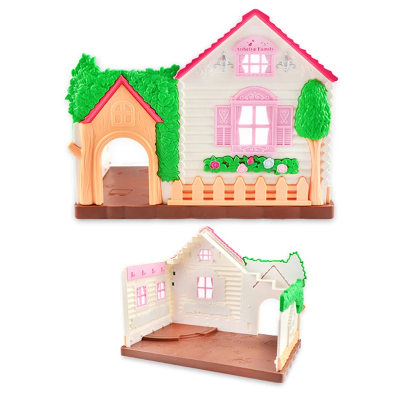 Forest Family Series Toy Tree House Villa Play House Simulation Kitchen Toy Little Girl Puzzle Children Birthday Toy Gift 5