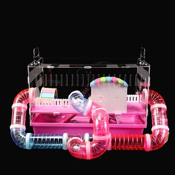 Клетка для хомяков, аксессуары, акриловая клетка для маленьких питомцев, внешняя трубка, упаковка, игрушка-лабиринт