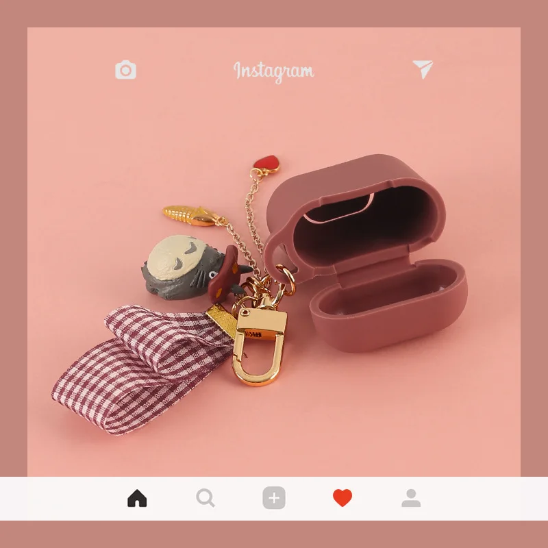 Хаяо Миядзаки мультфильм аниме Мой сосед Тоторо фигурка кукла-брелок для ключей для Apple Airpods чехол Аксессуары Защитный чехол Подарок