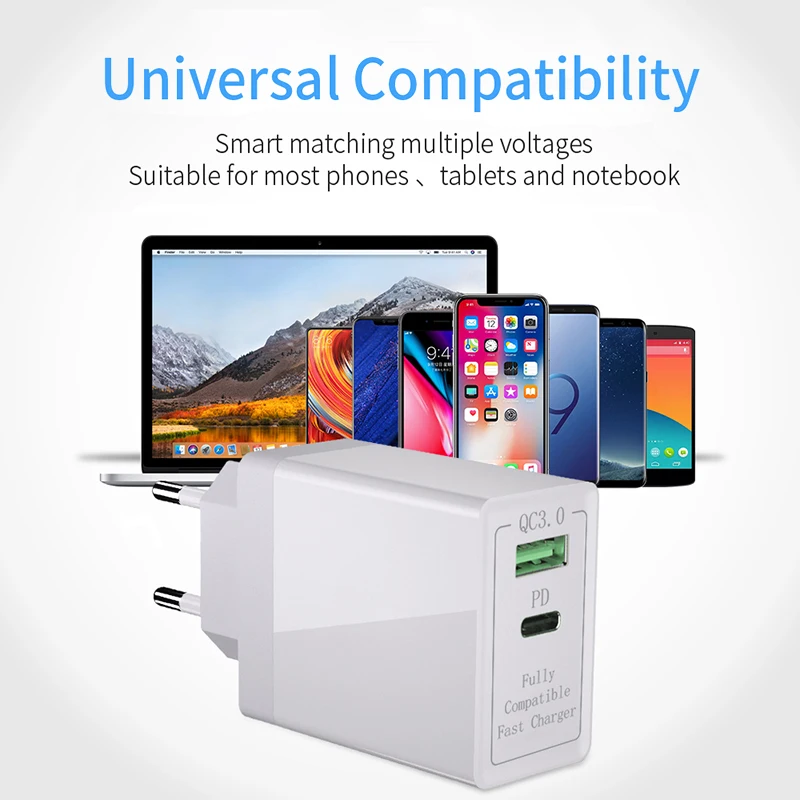 Одно U QC3.0 PD быстрое зарядное устройство для iPhone 11/pro samsung PD Quick Charge 3,0 зарядное устройство для xiaomi 9 HUAWEI mate p30 30w зарядное устройство