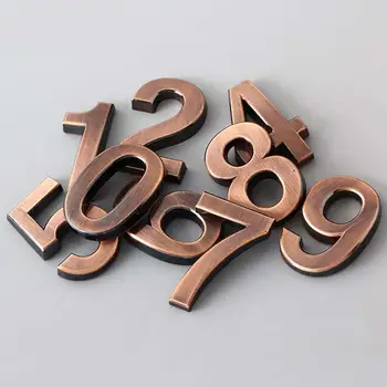 

Fashion 4 Colors Number Modern Plaque Number House Hotel Door Address Digits Sticker Plate Sign 0-9