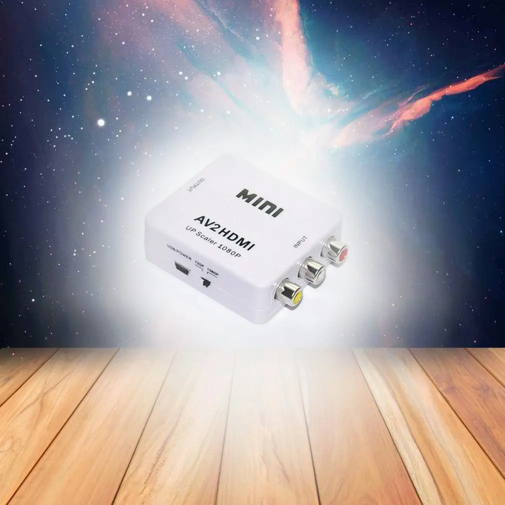 EDAL Горячие koop Мини AV naar HDMI видео конвертер AV2HDMI AV naar HDMI 720 p 1080 p Upscaler