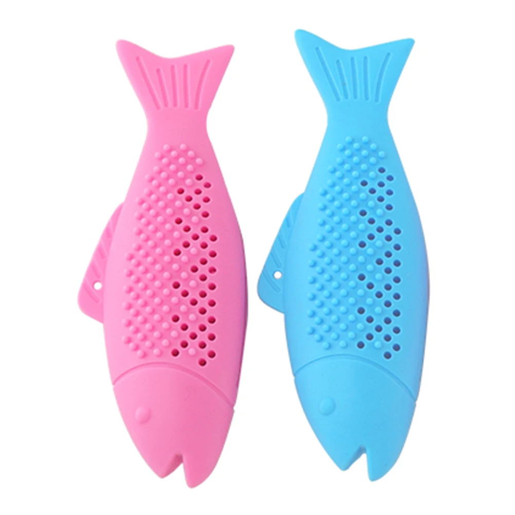 Pet Fish shape Cat зубная щетка без запаха Мягкая интерактивная Портативная Игрушка для жевания силиконовые чистящие зубы нетоксичное вентиляционное отверстие прочный