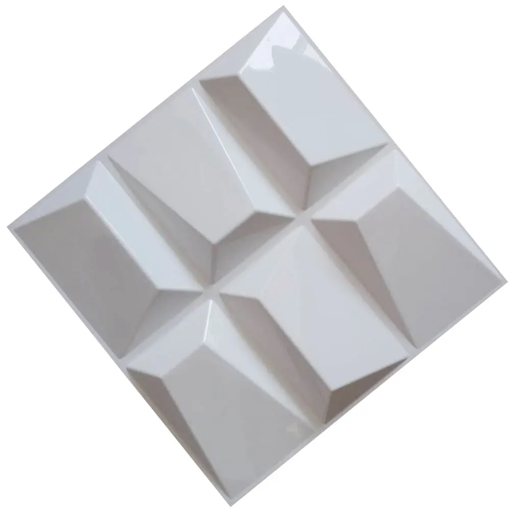 3DARTWALL 19,7 дюймов X 19,7 дюймов неправильный прямоугольник дизайн декоративные 3D настенные панели Белый 48 упаковок плитки