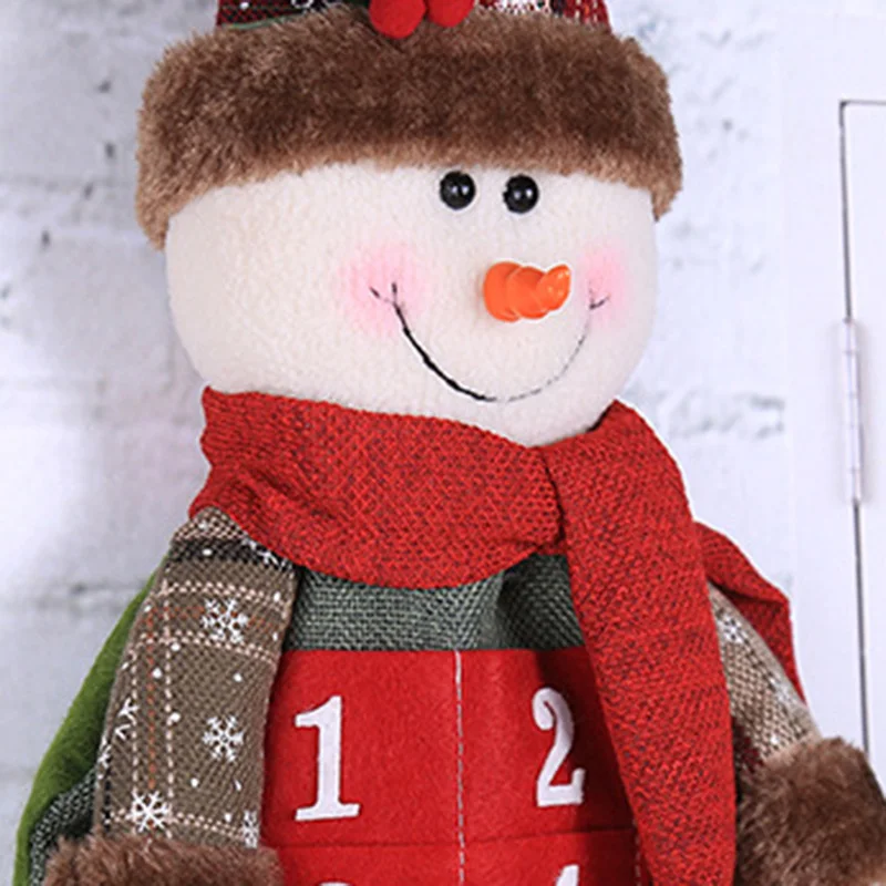 Christmas Santa Claus/Snowman Doll Countdown Advent Calendar Home Wall Decor