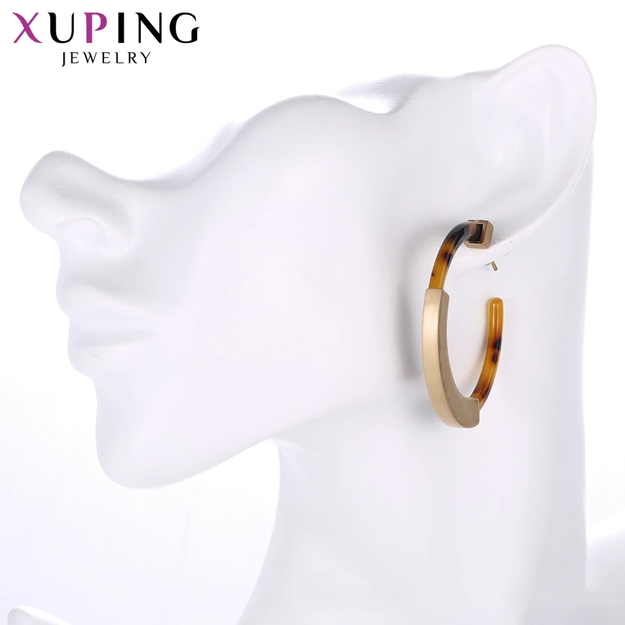 

Xuping Vintage Personalized Hoops Earrings for Women Fashion OL / European Style Jewelry Party Birthday Gift W-BL-C205143-E-974