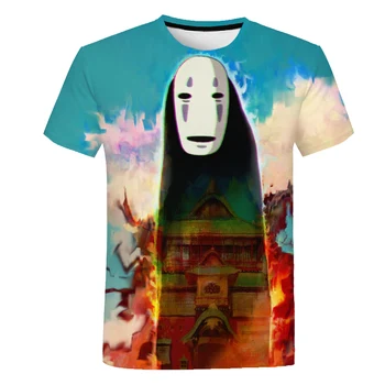 

New the film Japanese Anime Spirited Away T shirt 3D Print Summer Couple t shirt Spirited Away Men/Women Short sleeve t-shirt