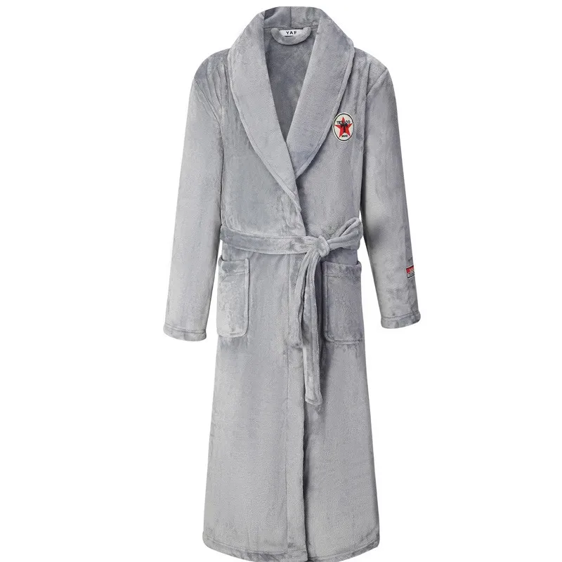 Large Size Winter Thicken Robe Men Flannel Sleepwear Warm Kimono Gown Male Coral Fleece Nightwear Loose Bathrobe Gown 3XL 4XL pink silk pajamas