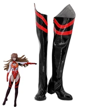 Фигурка Аска Лэнгли сохрю обувь для косплея Neon Genesis Evangelion EVA высокие сапоги