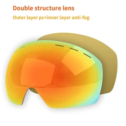 Ski Goggles Winter Double-Layers Anti-Fog Snowmobile Goggles UV400 Protection Women Ski Glasses ski maskcute girls