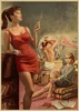 World War II Red PIN-UP GIRLS USSR Soviet Vintage Kraft Paper Retro Poster Bar Cafe Living Room Wall Decorative Paintings ► Photo 3/6