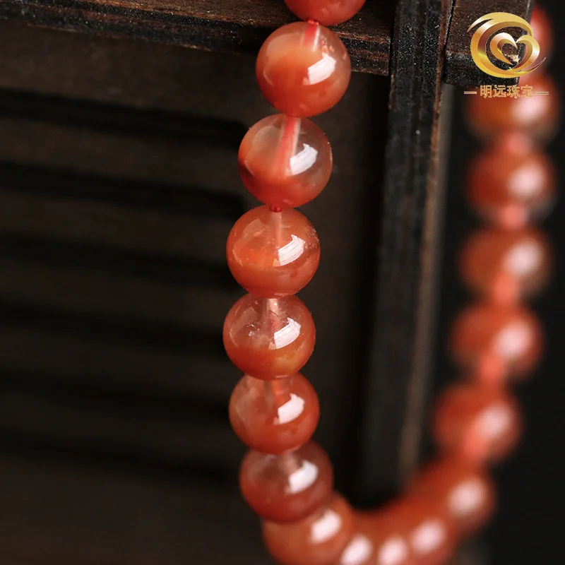 

Natural Red Crystal Bracelets High Quality Rabbit Fur Rutilated Quartz Crystal Good Cornucopia Effect Mingyuan Jewelry Accessori