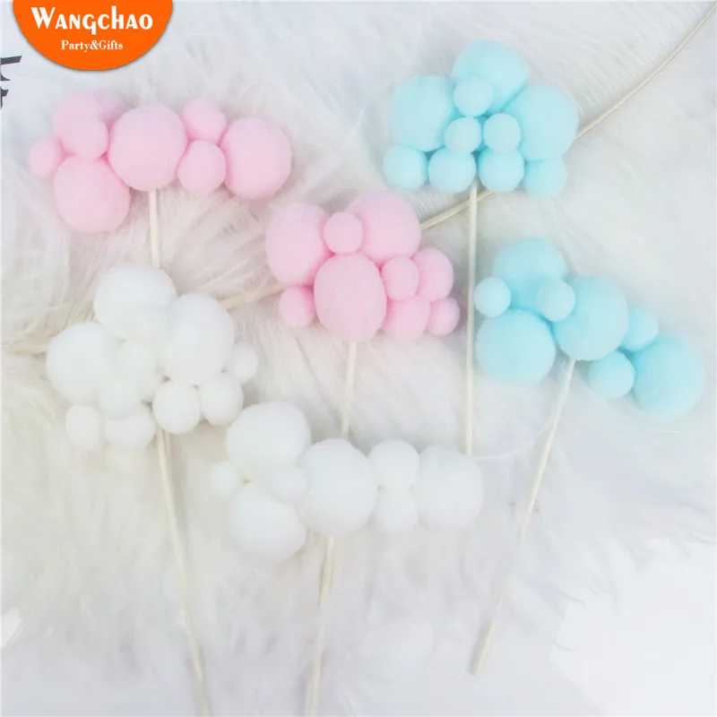 Soft Pink Cloud Cake Topper Sweet 16 Party Decorations Wedding Princess Happy Birthday Baby Shower | Дом и сад
