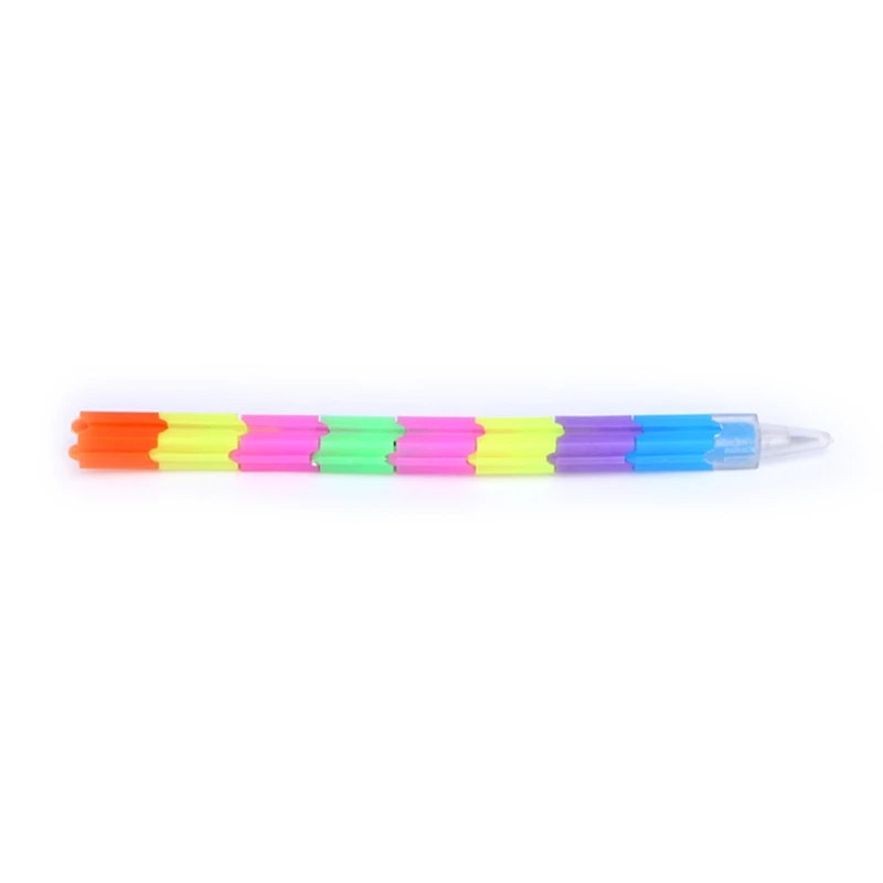Креативный Радужный Многофункциональный строительный блок ручка укладчик подкачки карандаш L41E