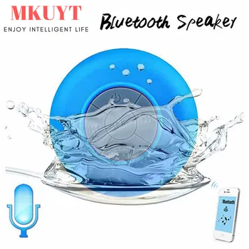 

Free Shipping Mini Portable Subwoofer Shower Waterproof Wireless Bluetooth Speaker Car Handsfree Receive Call Music Suction Mic