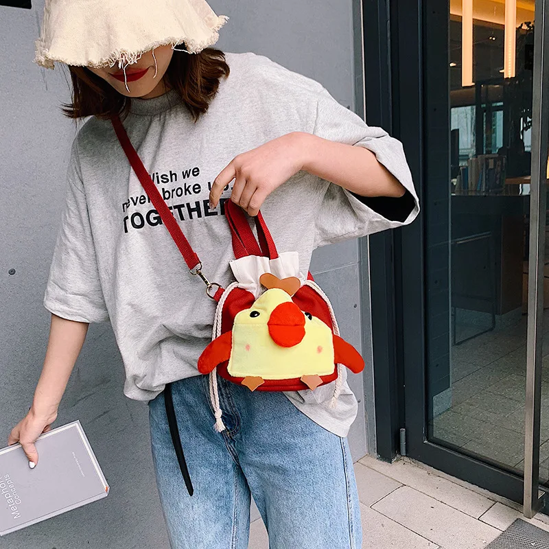 

Korean-style Bento Handbag Women's Canvas Pulling Drawstring Bag Handbag Simple Mini Bag Lunch Bag Carry Bag