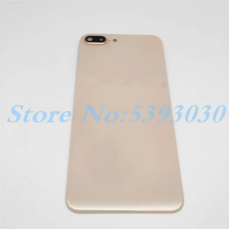 10 шт./лот, новинка, для Apple iPhone 8 Plus, iPhone8+ Plus, задняя крышка батареи, стеклянный корпус, чехол+ объектив для рамы камеры+ логотип - Цвет: Gold