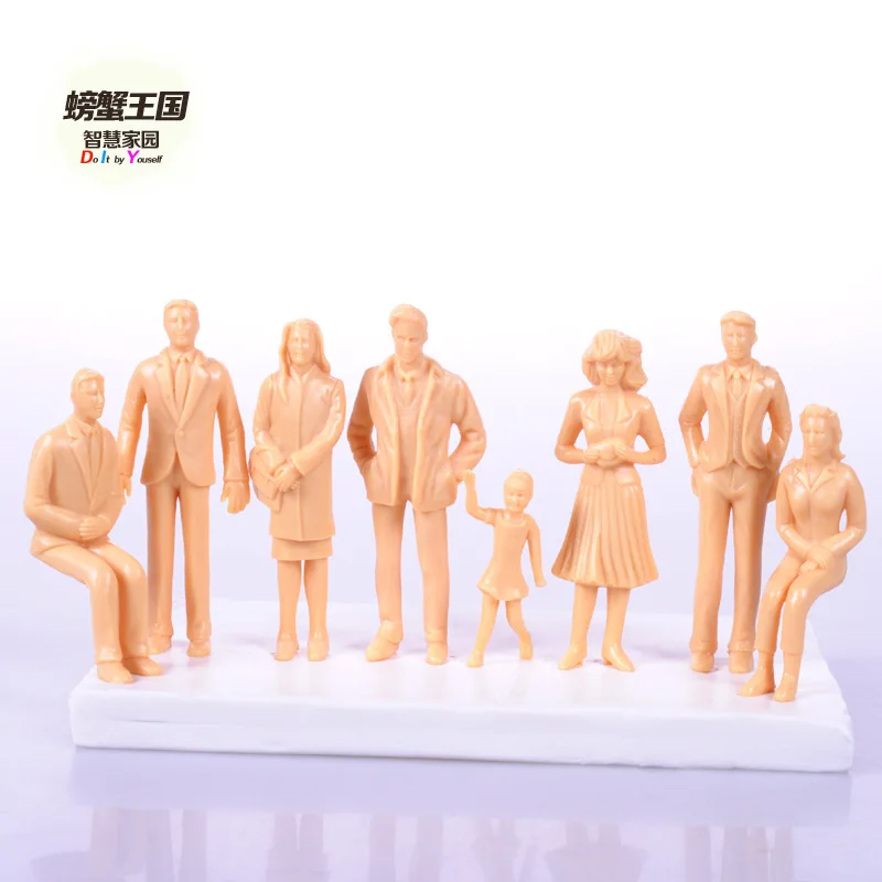  DIY Sand Table Building Model Material Landscape Scene Model Yellow Villain Unpainted 5-Pack