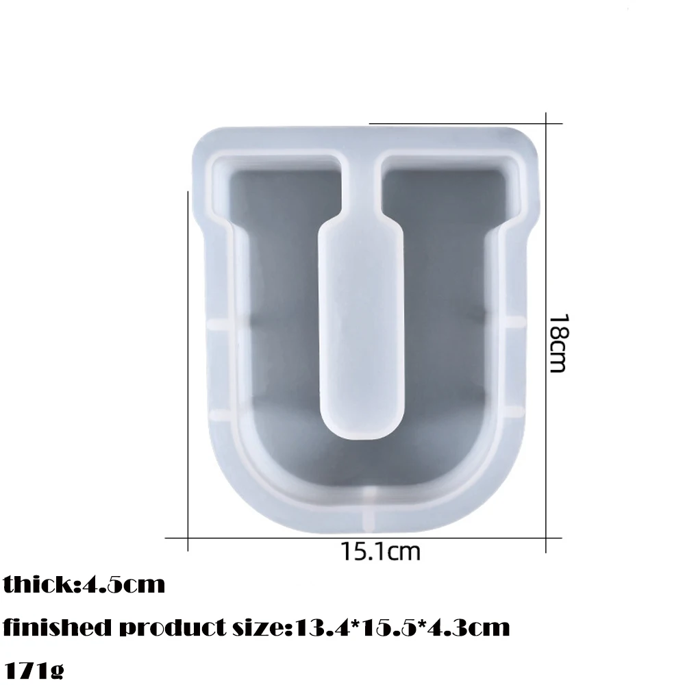 Stampo quadrato in resina epossidica per sottobicchiere in silicone, design interno, kit per colata di gioielli, per calcestruzzo, cemento, intonaco, argilla