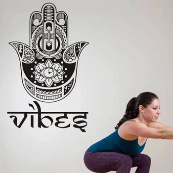 

Yoga Club Wall Sticker Decal Hand Body-building Posters Vinyl Wall Decals Home Decoration Decor Mural Yoga Sticker