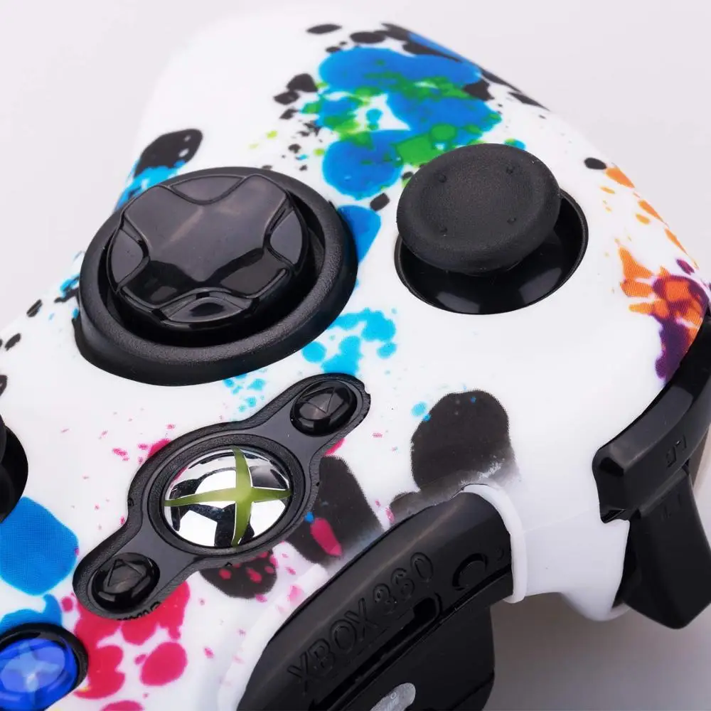 ZOMTOP защита для переноса воды с принтом кожи для Microsoft Xbox 360 проводной/беспроводной контроллер силиконовый чехол Крышка крышки