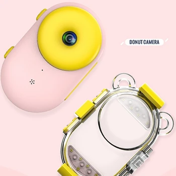 

2.0 Inch Mini 8.0Mp Children Hd Wifi Digital Camera Lcd Dual Lens Donut Camera Waterproof Cute Pink
