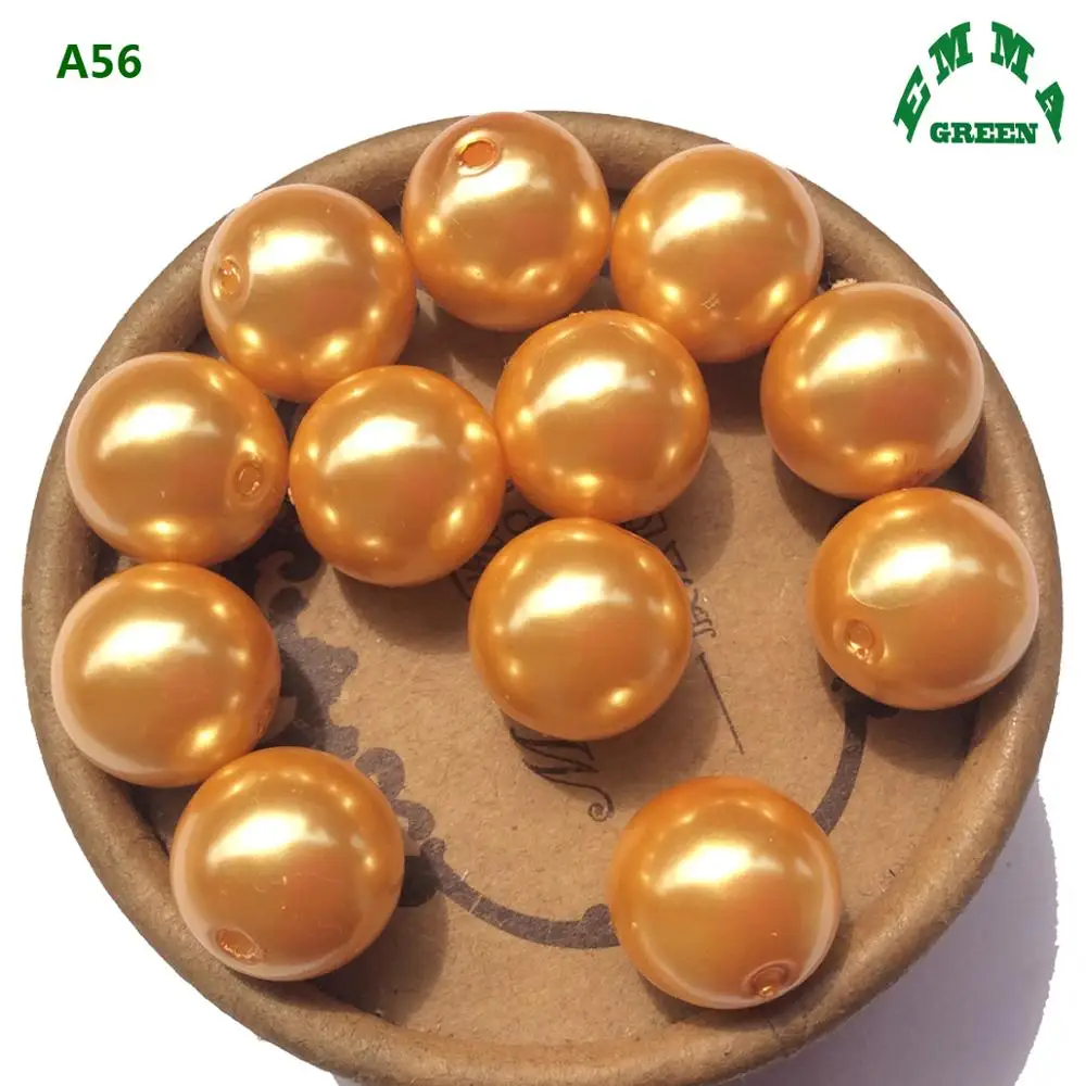 

Gold Beads for Kids Jewelry Making Pearl Beads A56 6mm to 30mm Round Bead Acrylic Beads abs Pearls Beads Loose Spacer Bead