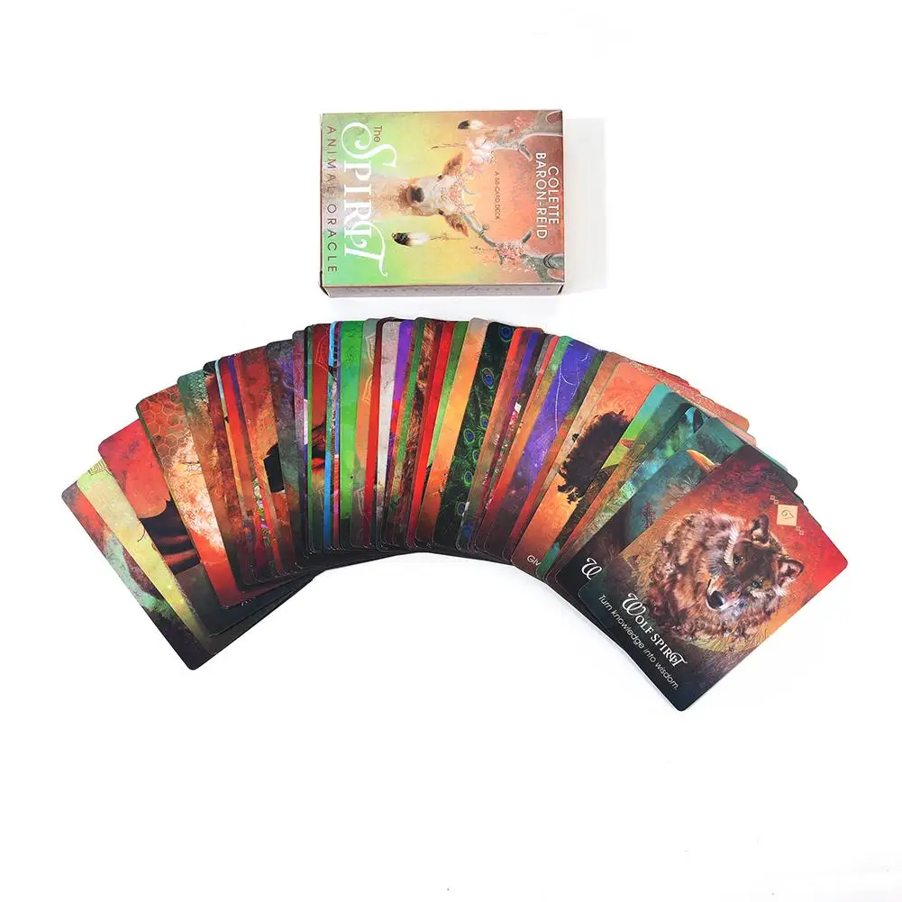 68 шт. карты Таро для Spirit Animal Oracle колода настольные игры Английский для семьи Подарок вечерние игральные карты игры развлечения
