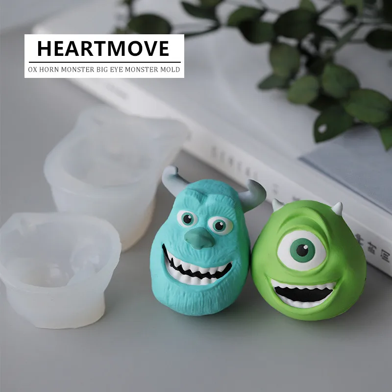 2020 New Arrival Cartoon Big Eye Monster Chocolate Soap Silicone Mould Pudding Jelly Candy Ice Baking Decorating Tools